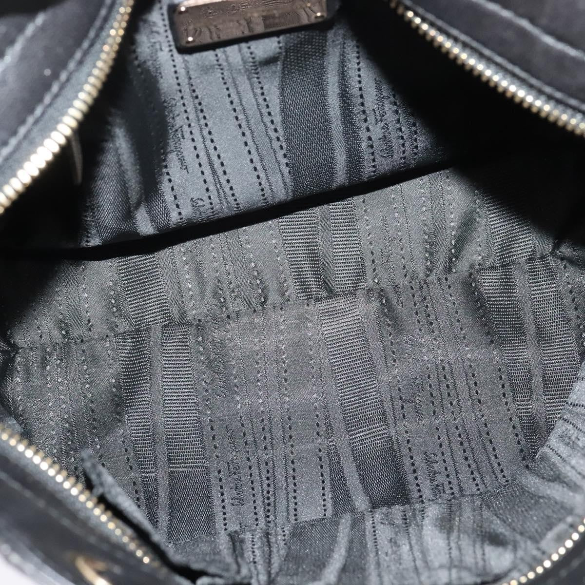 Salvatore Ferragamo Vala Handbag Patent Leather Black Patent_Leather Handbag (Authentic  )