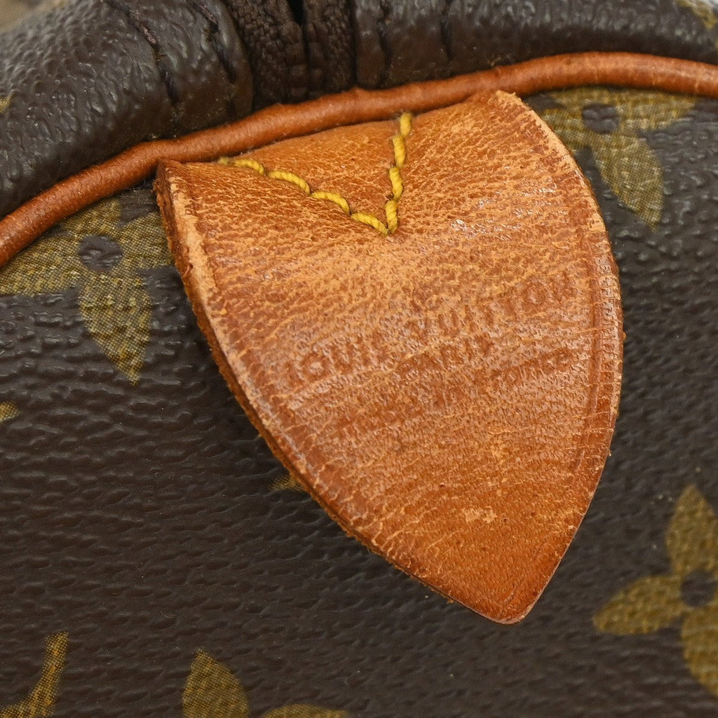 Louis Vuitton Speedy Handbag Monogram Canvas Brown Canvas Handbag ( )