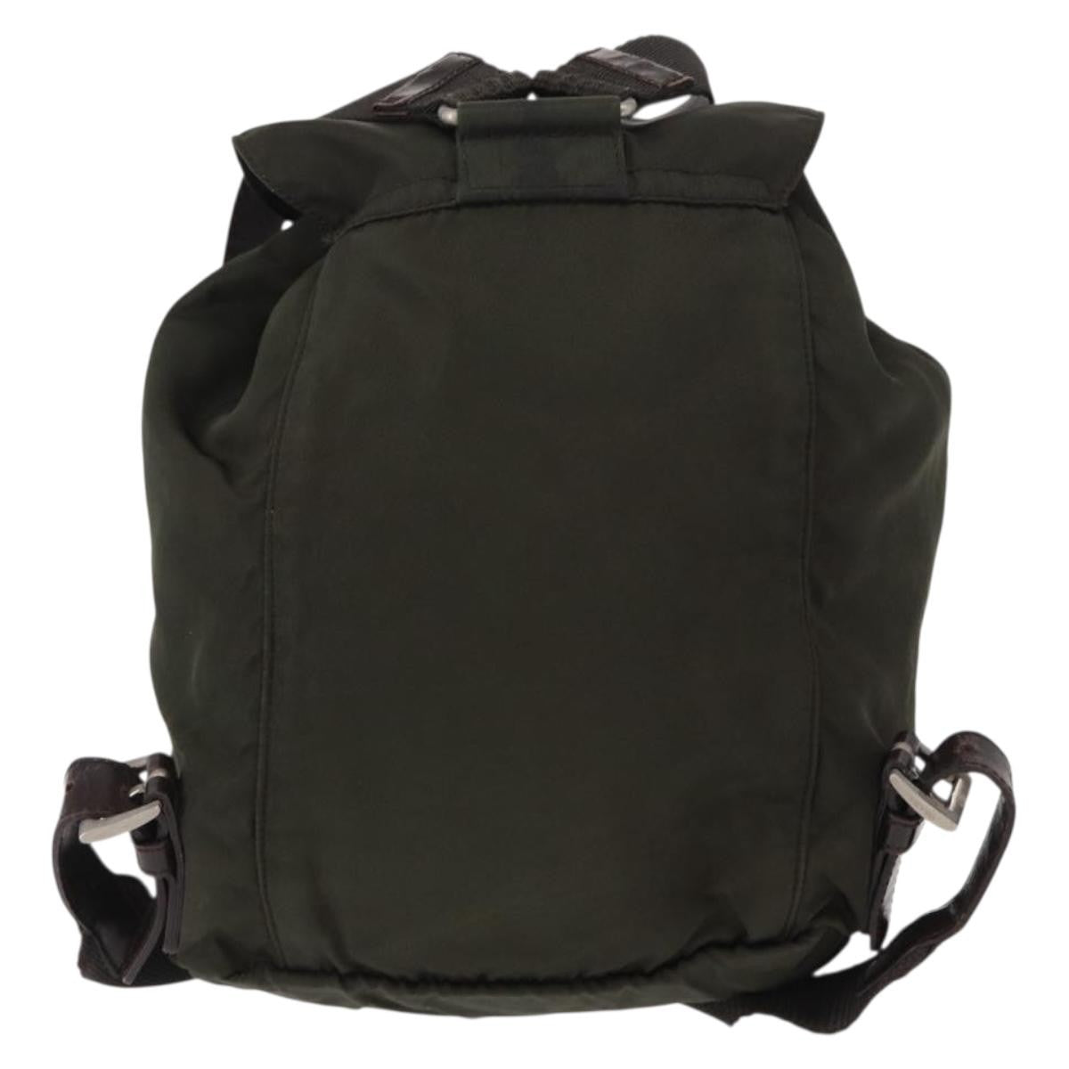 Prada Front Pocket Backpack Tessuto Khaki Nylon Backpack Bag (Authentic  )