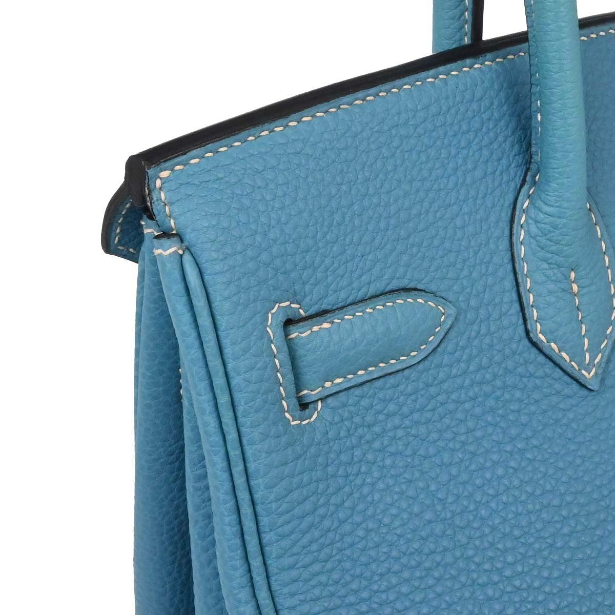 Hermes Touch Birkin Bag Blue Togo With Blue Matte Alligator And Gold Hardware Blue Leather Handbag (Authentic  )