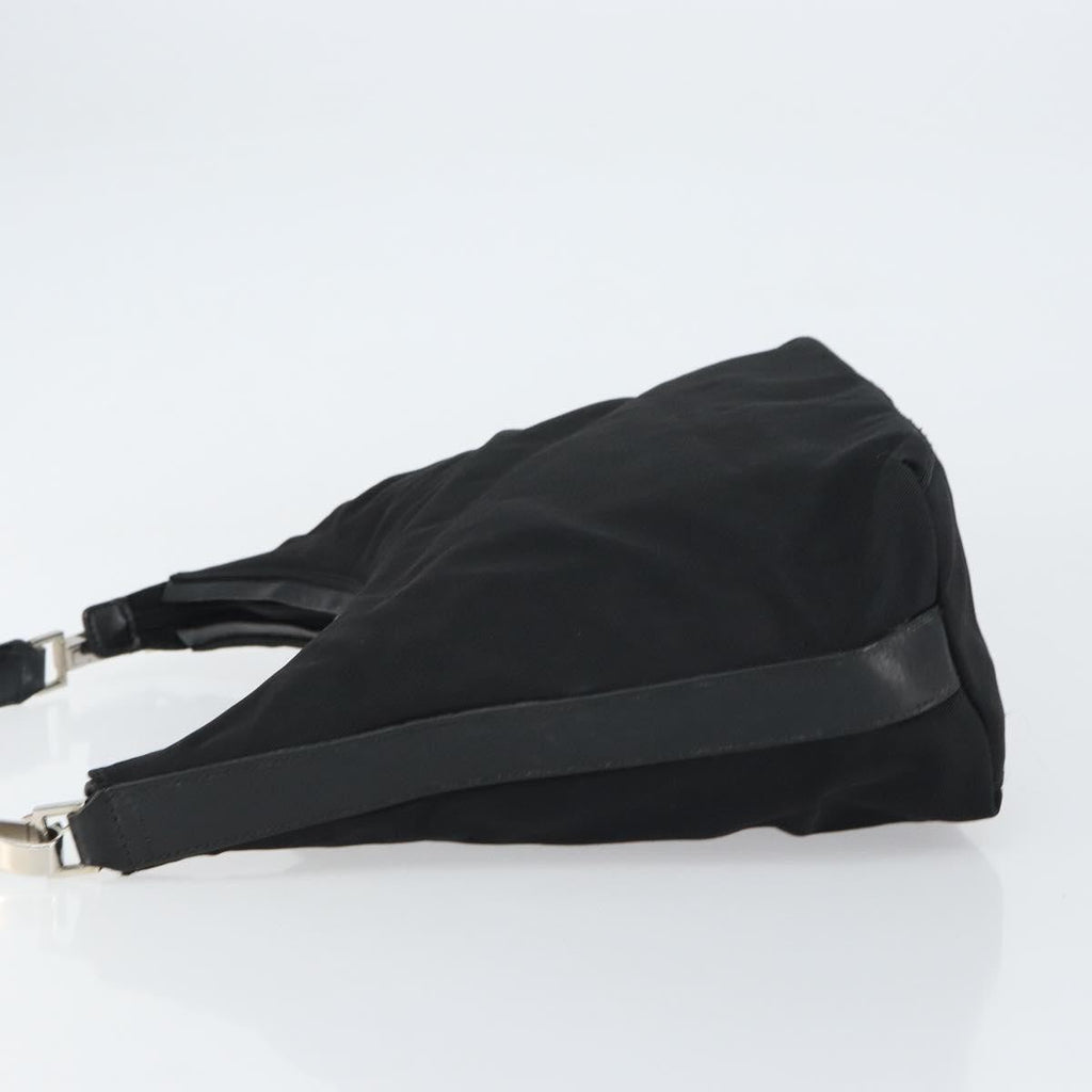 Gucci Zip Hobo Nylon Black Nylon Handbag (Authentic  )