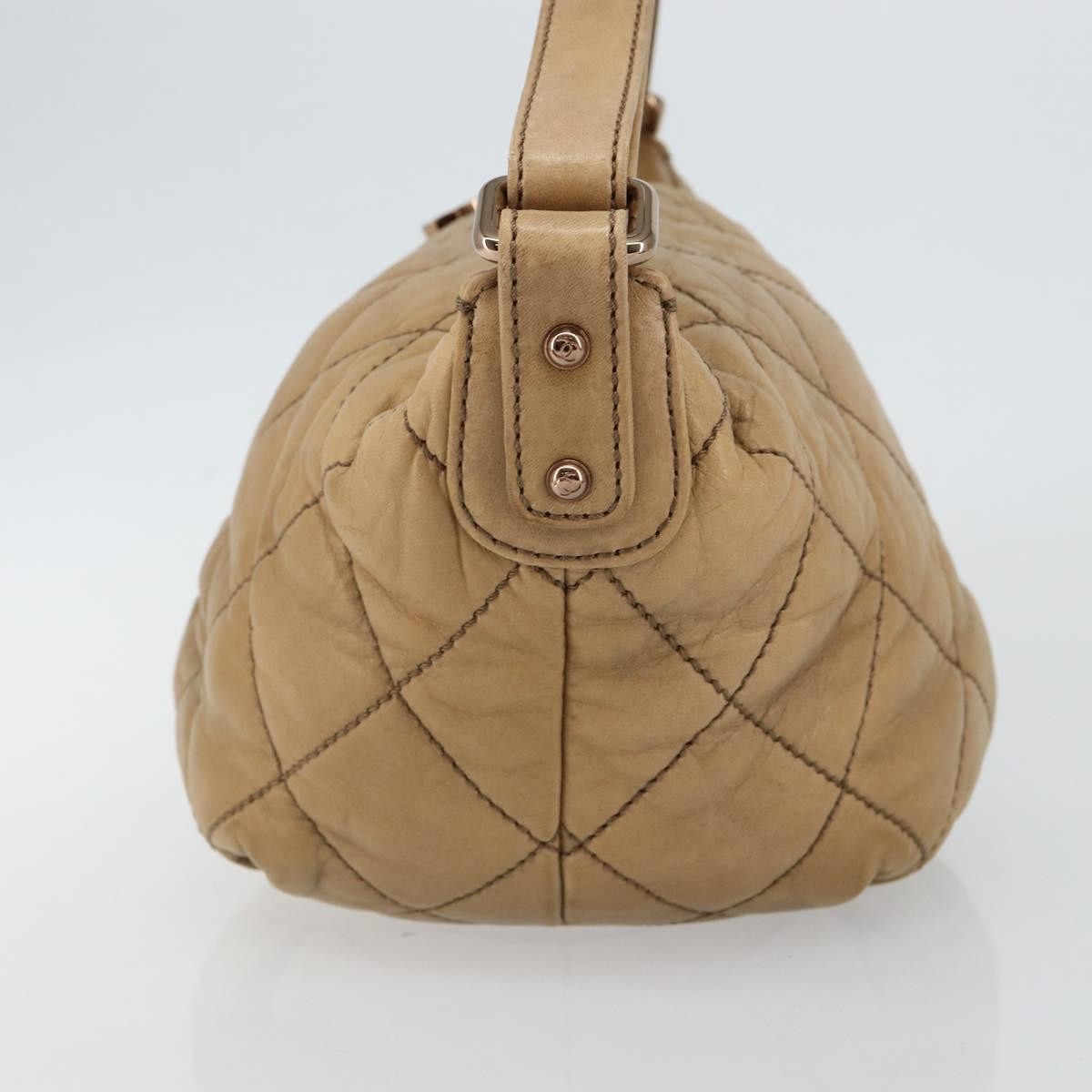 Chanel Cloudy Bundle Hobo Quilted Lambskin Brown Leather Bag (Authentic  )