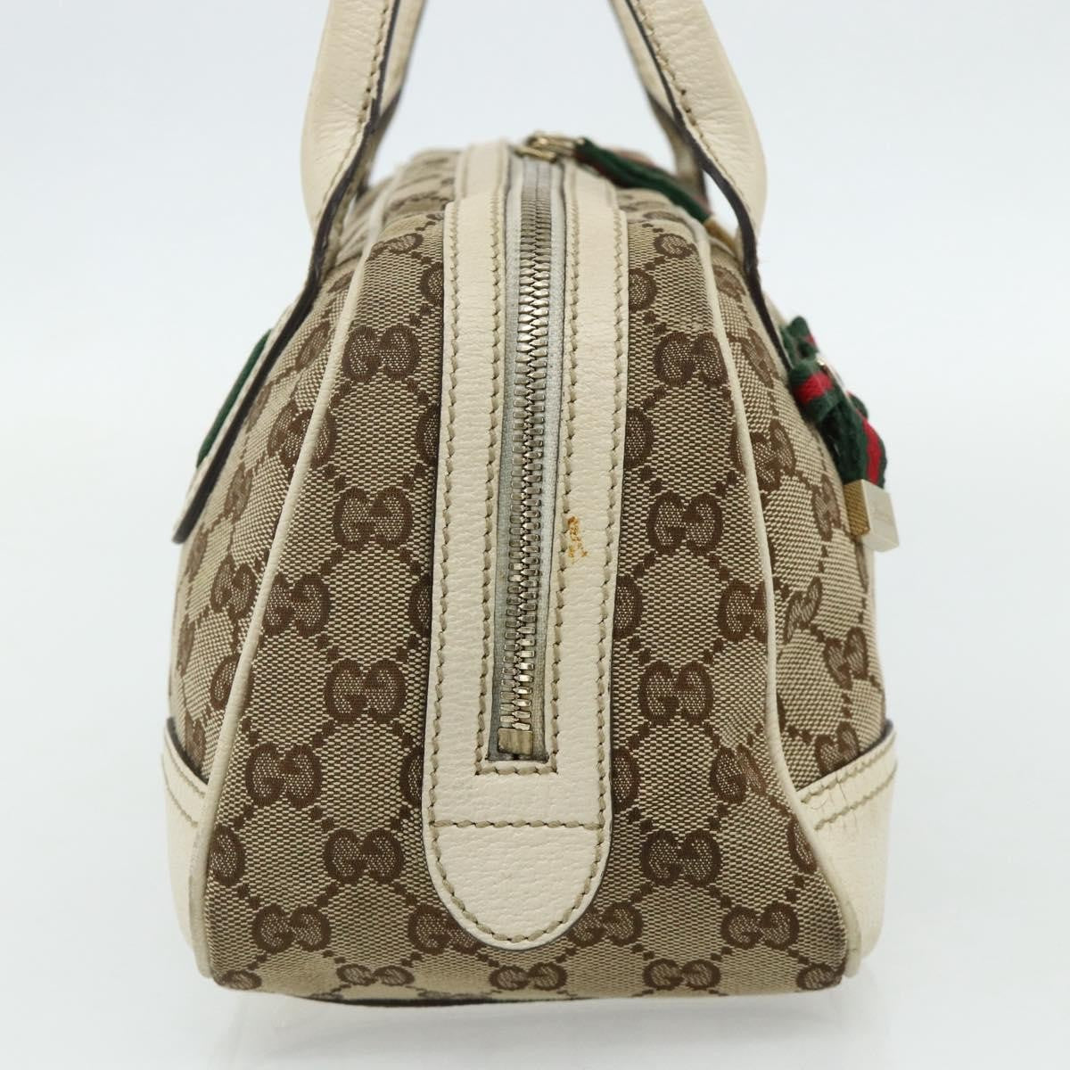 Gucci Vintage Web Sherry Line Handbag Micro Gg Canvas Beige Canvas Handbag ( )