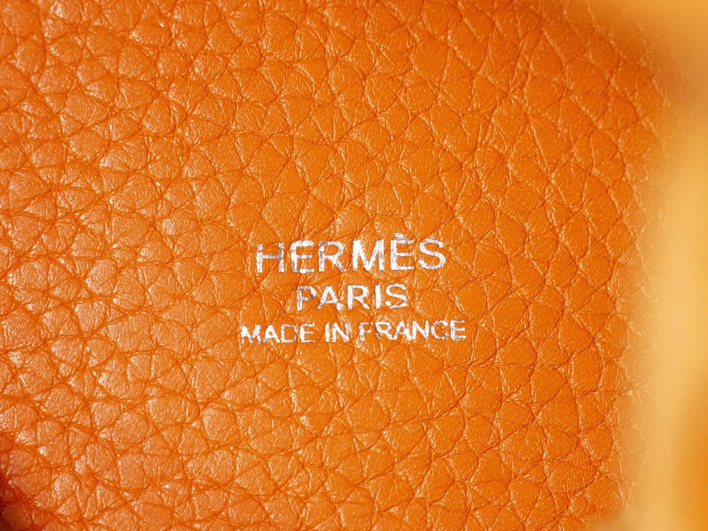 Hermes Picotin Lock Bag Togo Orange Leather Handbag (Authentic  )