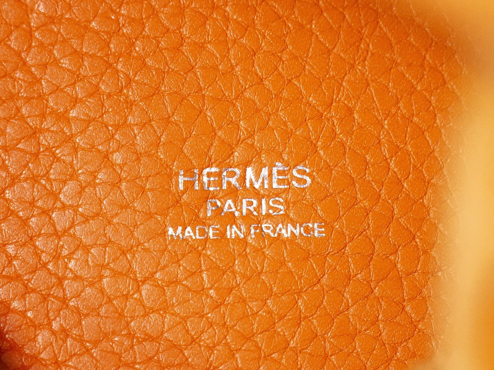 Hermes Picotin Lock Bag Togo Orange Leather Handbag (Authentic  )