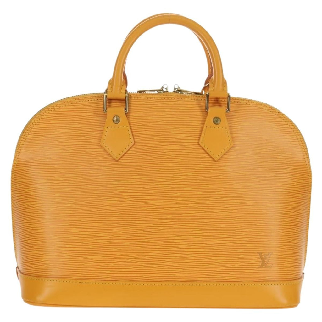 Louis Vuitton Alma Handbag Epi Leather Yellow Leather Handbag (Authentic  )
