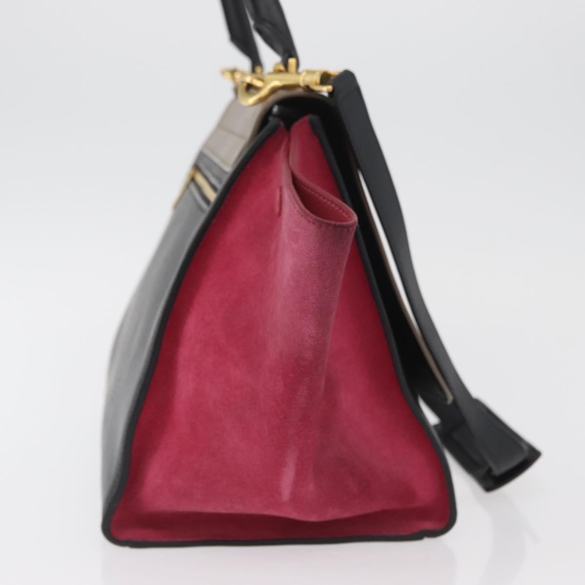 Celine Trapeze Bag Leather With Suede Multicolour Leather Handbag ( )