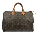 Louis Vuitton Speedy Handbag Monogram Canvas Brown Canvas Handbag ( )