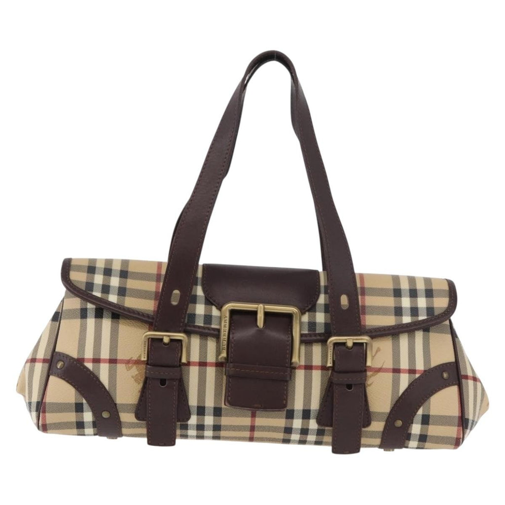 Burberry Nova Check Handbag Pvc Beige Pvc Handbag ( )