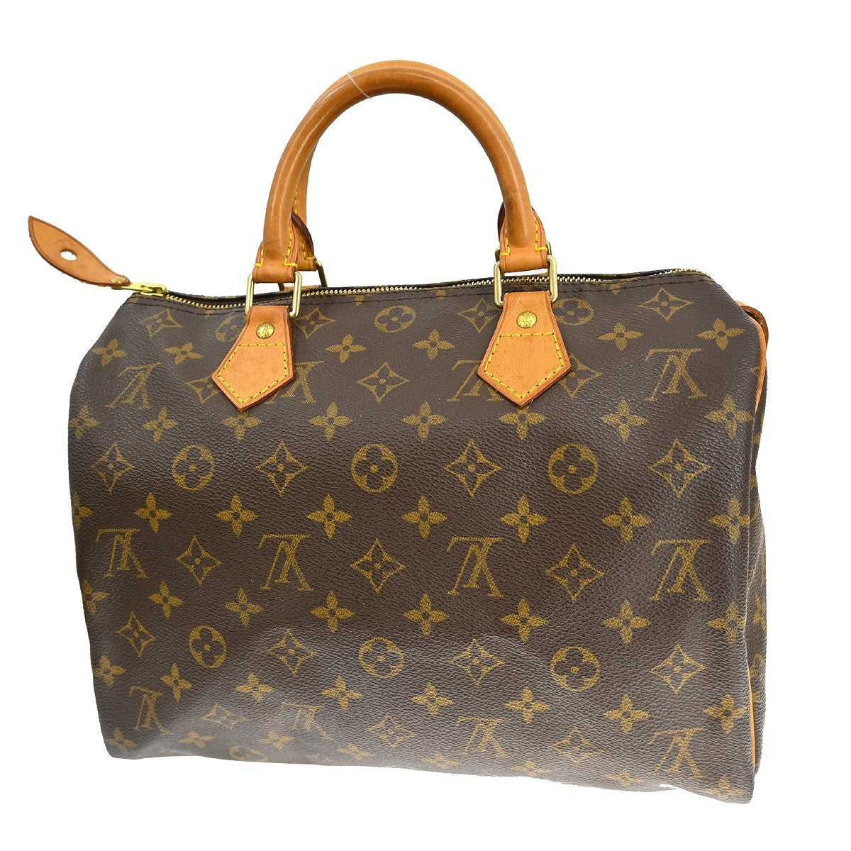 Louis Vuitton Speedy Handbag Monogram Canvas Brown Canvas Handbag ( )