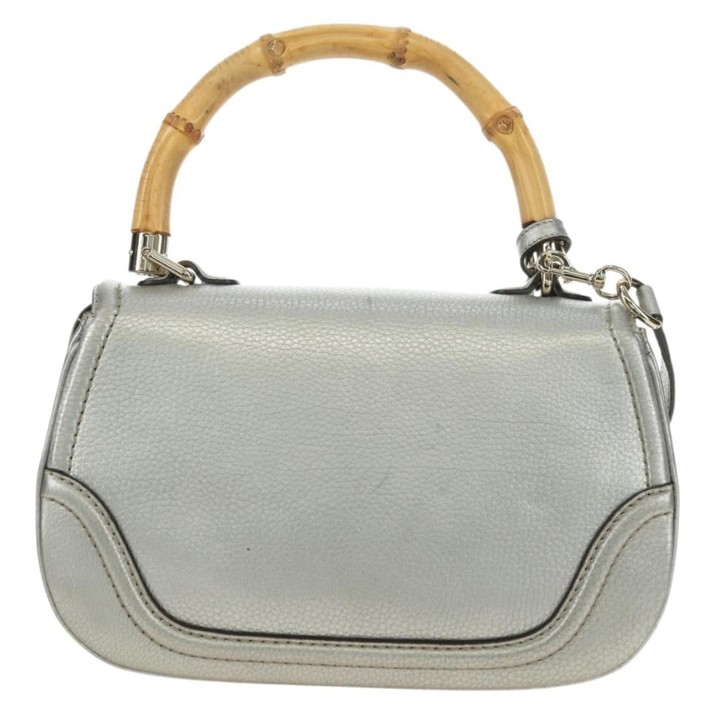 Gucci Vintage Bamboo Top Handle Bag Leather Multicolour Leather Handbag ( )