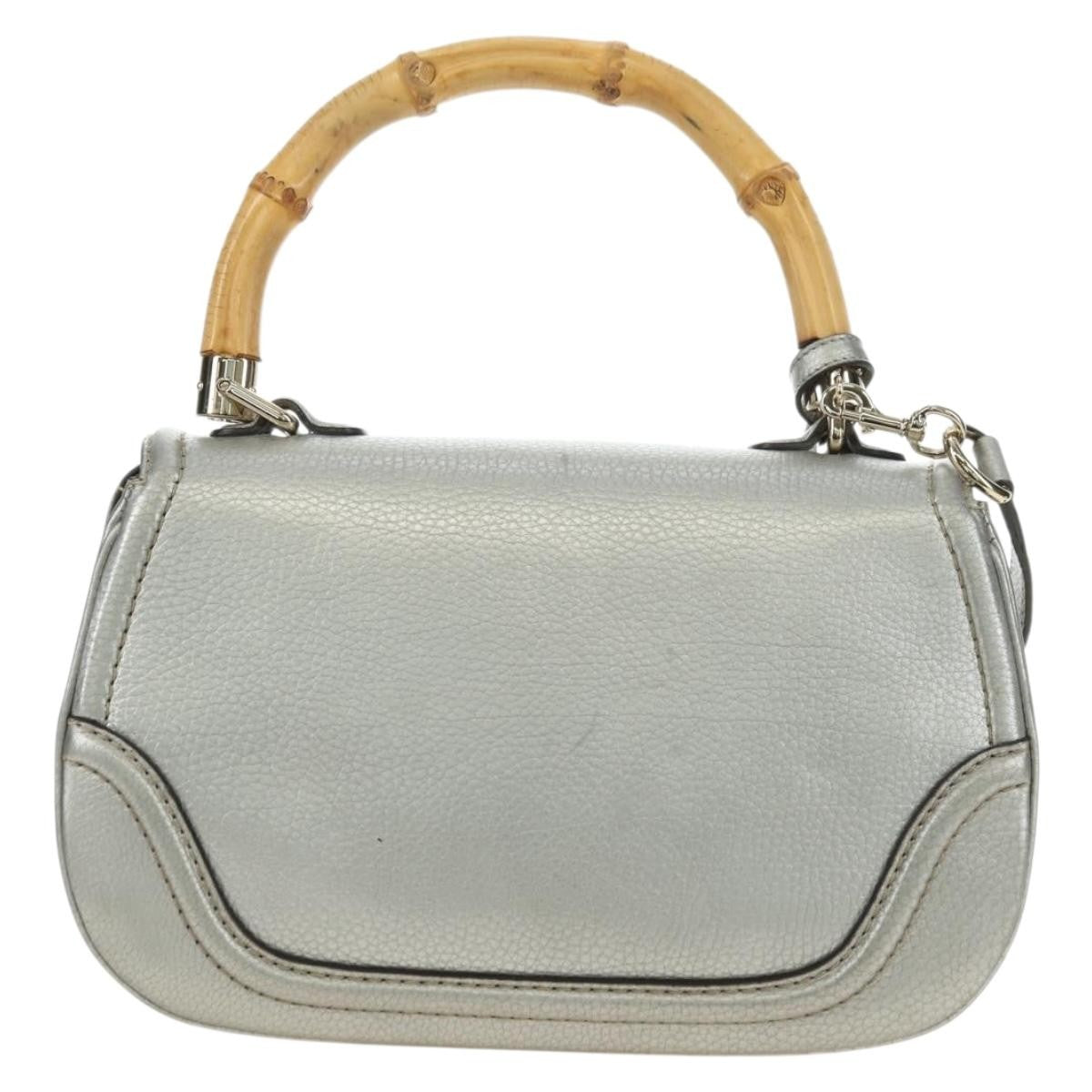 Gucci Vintage Bamboo Top Handle Bag Leather Multicolour Leather Handbag ( )