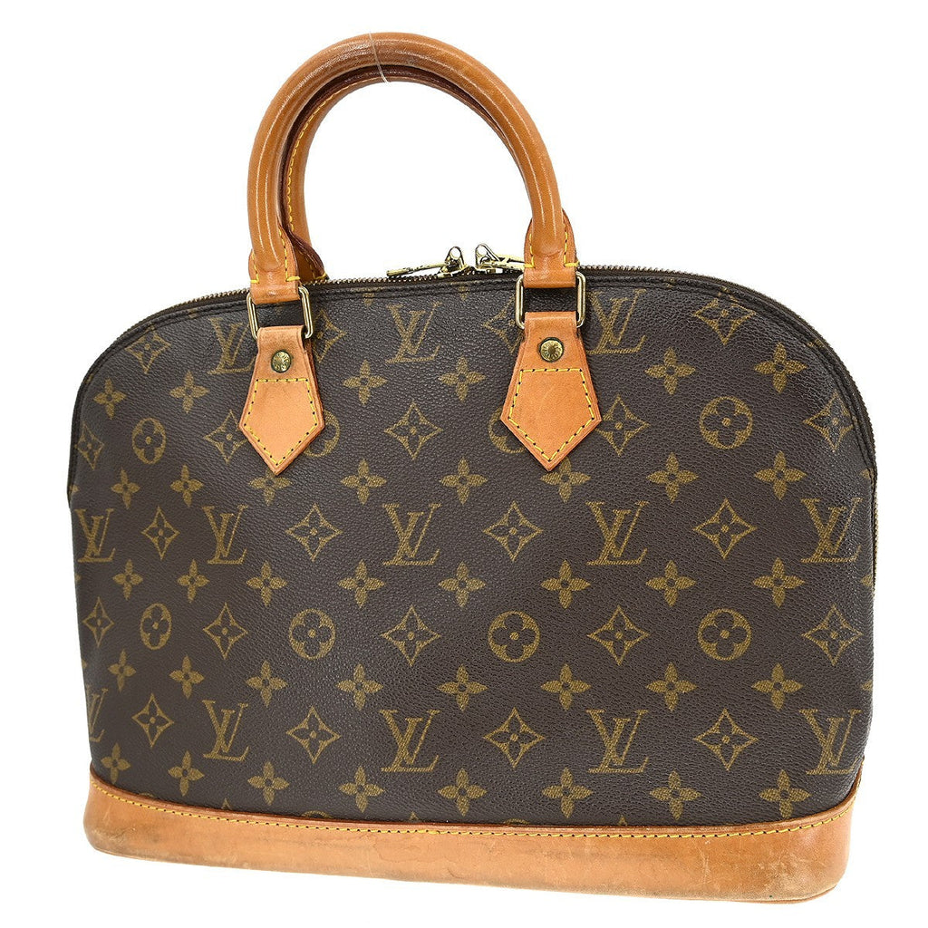 Louis Vuitton Alma Handbag Monogram Canvas Brown Canvas Handbag ( )