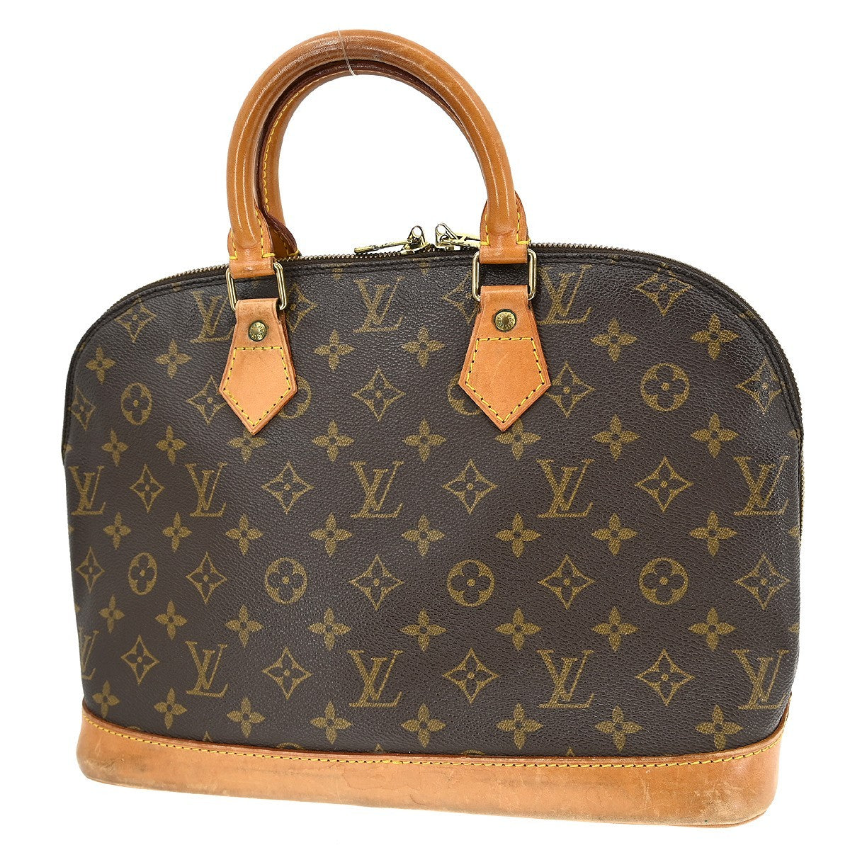 Louis Vuitton Alma Handbag Monogram Canvas Brown Canvas Handbag ( )