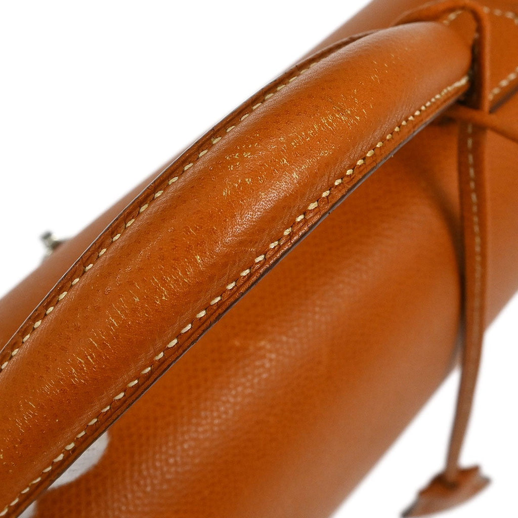 Hermes Kelly Depeche Bag Epsom Gold Leather Handbag (Authentic  )