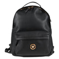 Versace Medusa Zip Backpack Leather Black Leather Backpack Bag (Authentic  )
