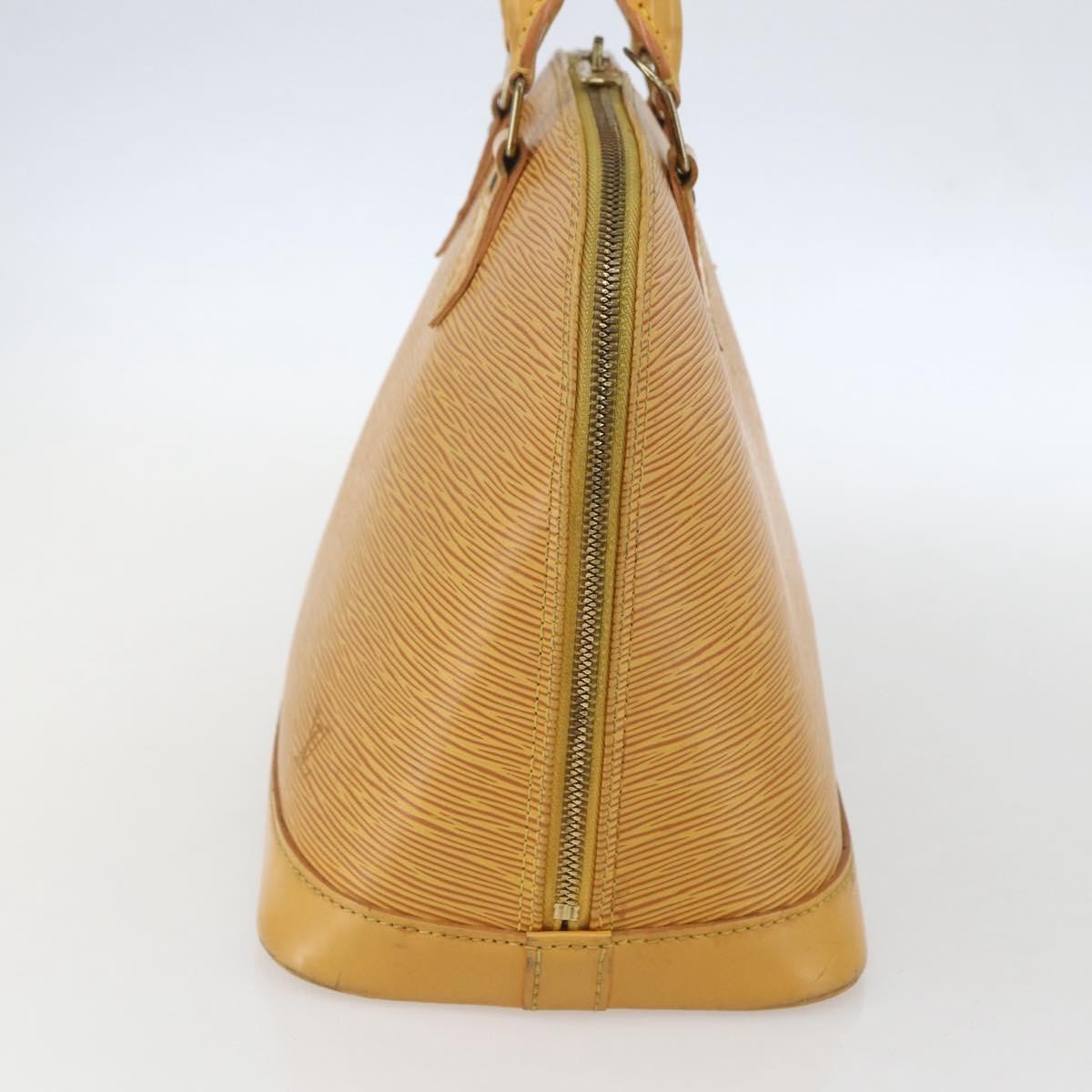 Louis Vuitton Alma Handbag Epi Leather Yellow Leather Handbag (Authentic  )
