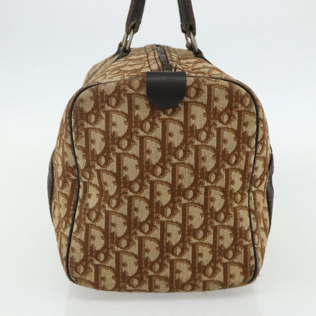 Christian Dior Vintage Trotter Handbag Canvas Brown Canvas Handbag ( )