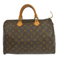 Louis Vuitton Speedy Handbag Monogram Canvas Brown Canvas Handbag ( )