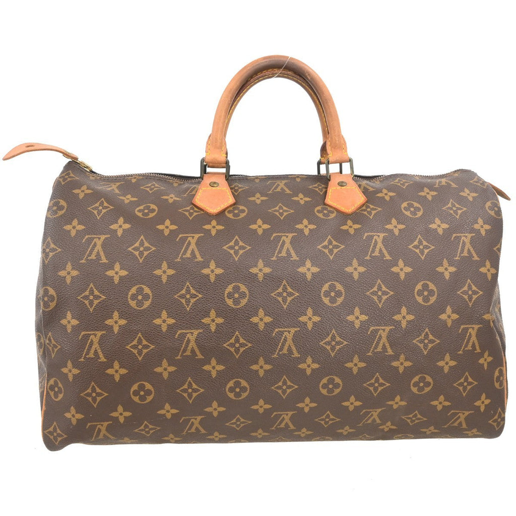 Louis Vuitton Speedy Handbag Monogram Canvas Brown Canvas Handbag ( )