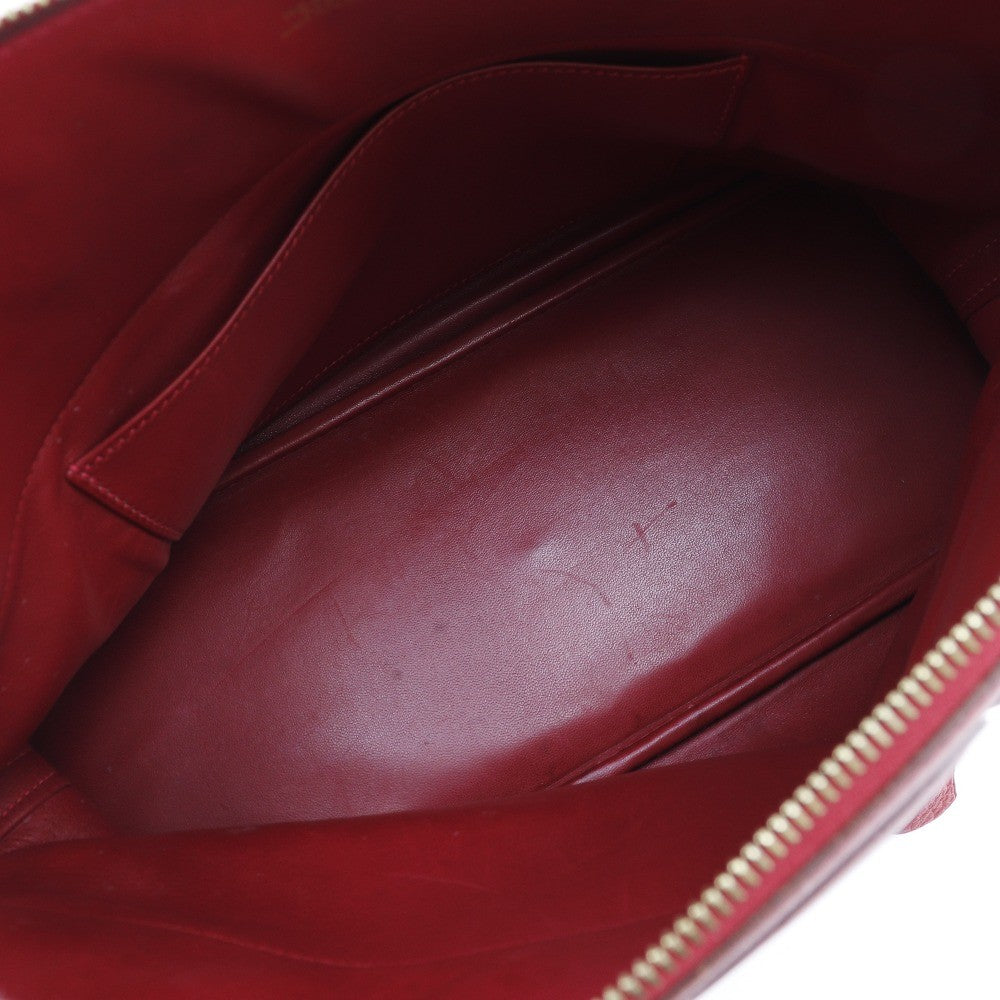 Hermes Bolide Bag Clemence Red Leather Handbag (Authentic  )