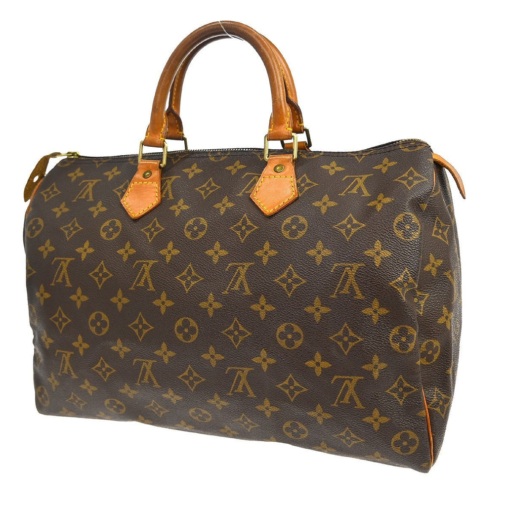 Louis Vuitton Speedy Handbag Monogram Canvas Brown Canvas Handbag ( )