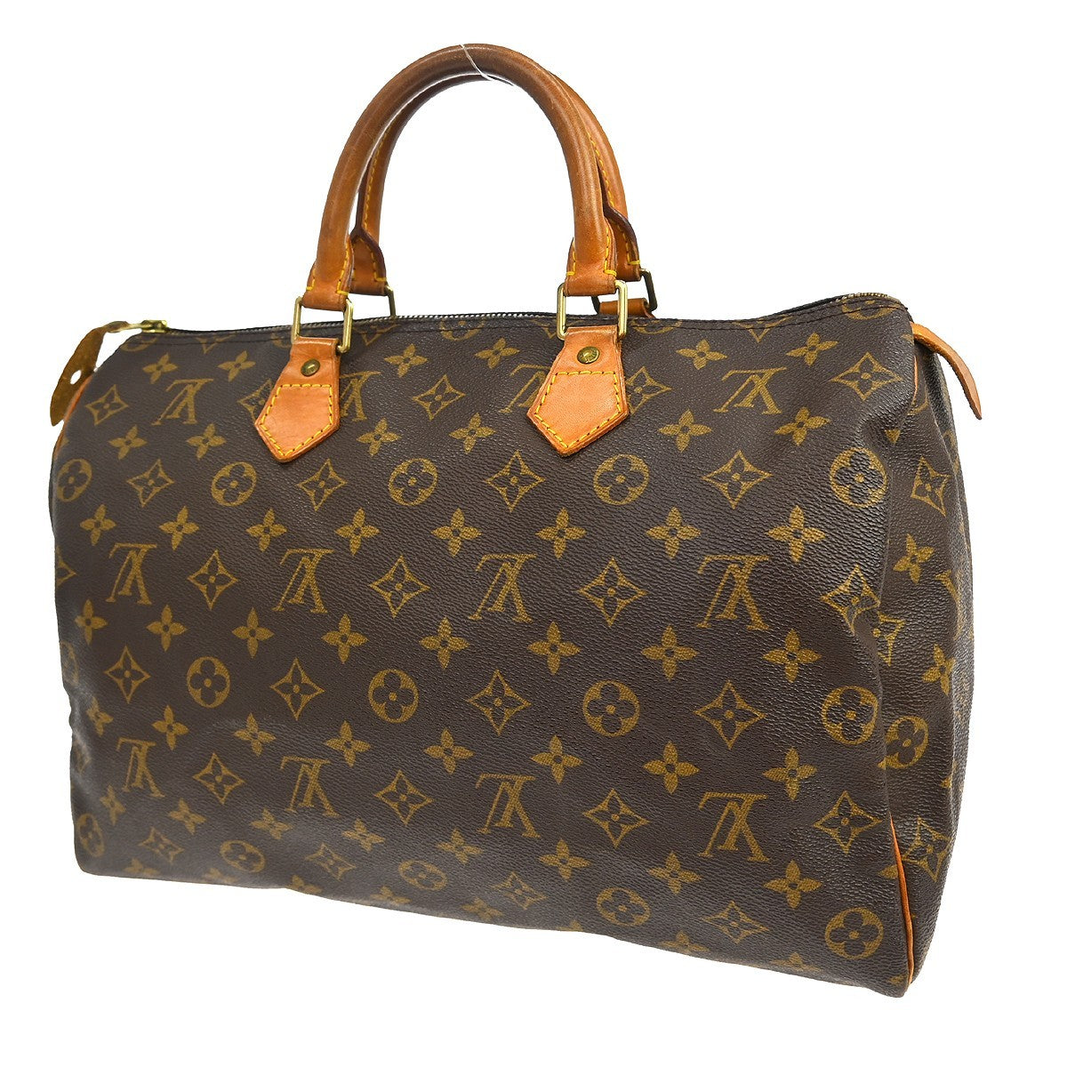 Louis Vuitton Speedy Handbag Monogram Canvas Brown Canvas Handbag ( )
