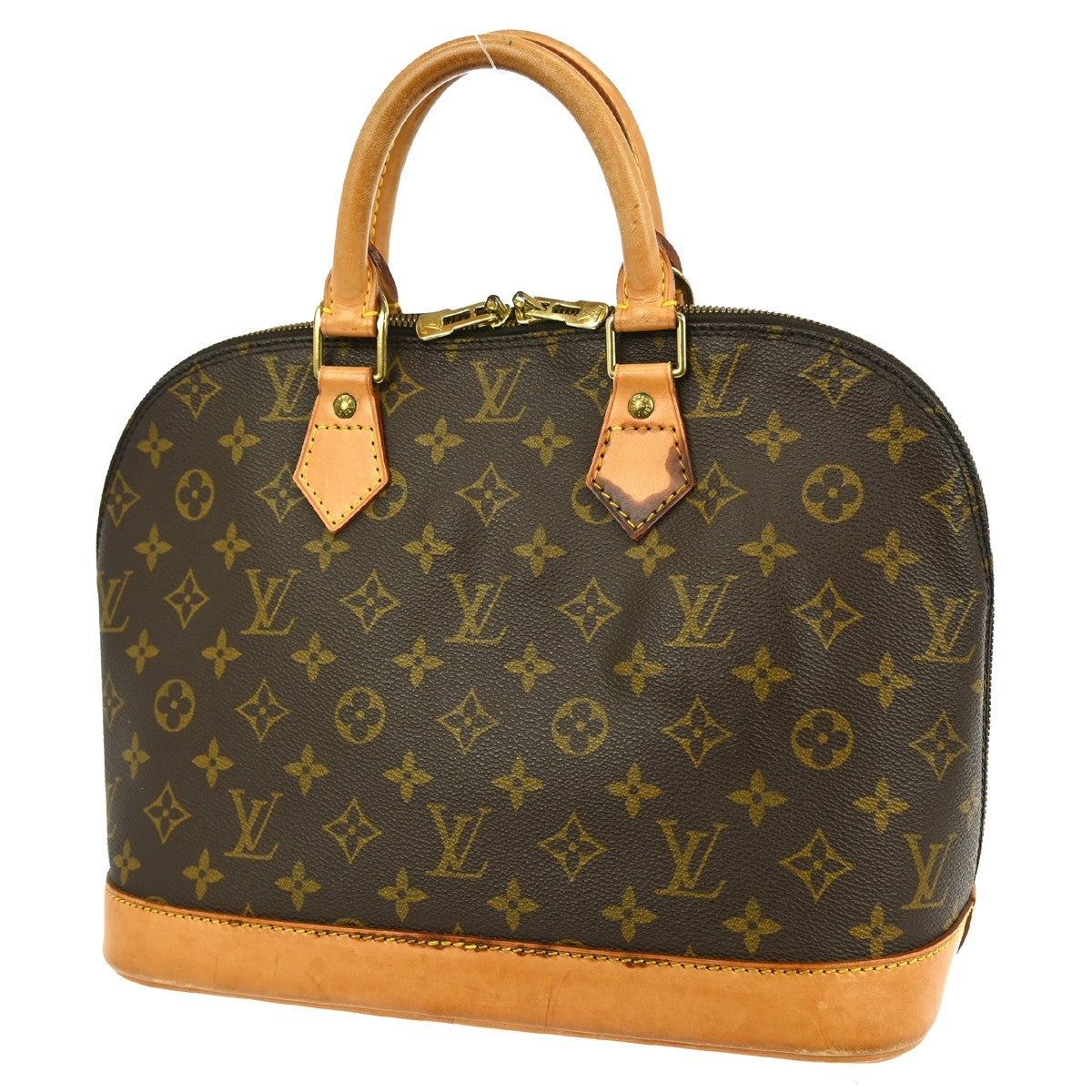 Louis Vuitton Alma Handbag Monogram Canvas Brown Canvas Handbag ( )