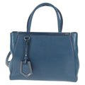 Fendi 2Jours Bag Leather Blue Leather Bag (Authentic  )