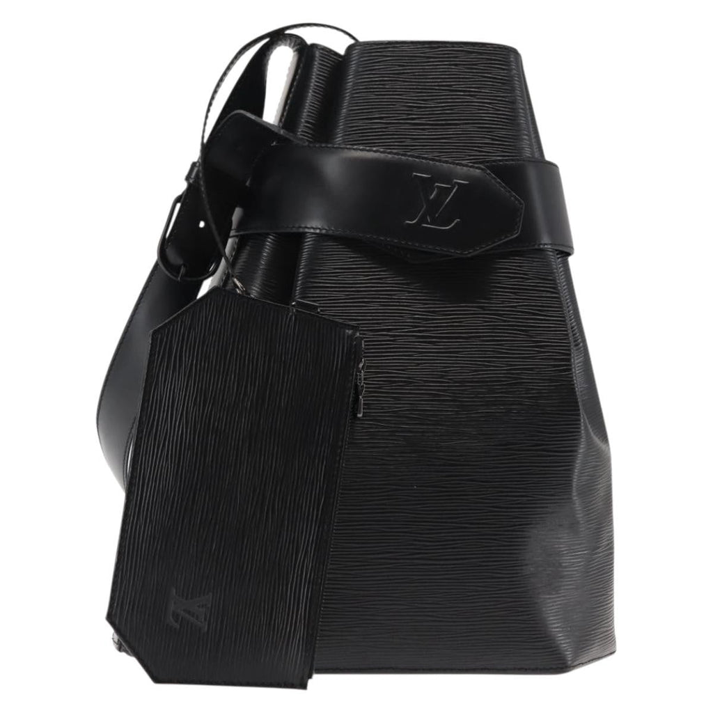Louis Vuitton Vintage Sac D'epaule Handbag Epi Leather Black Leather Bag (Authentic  )