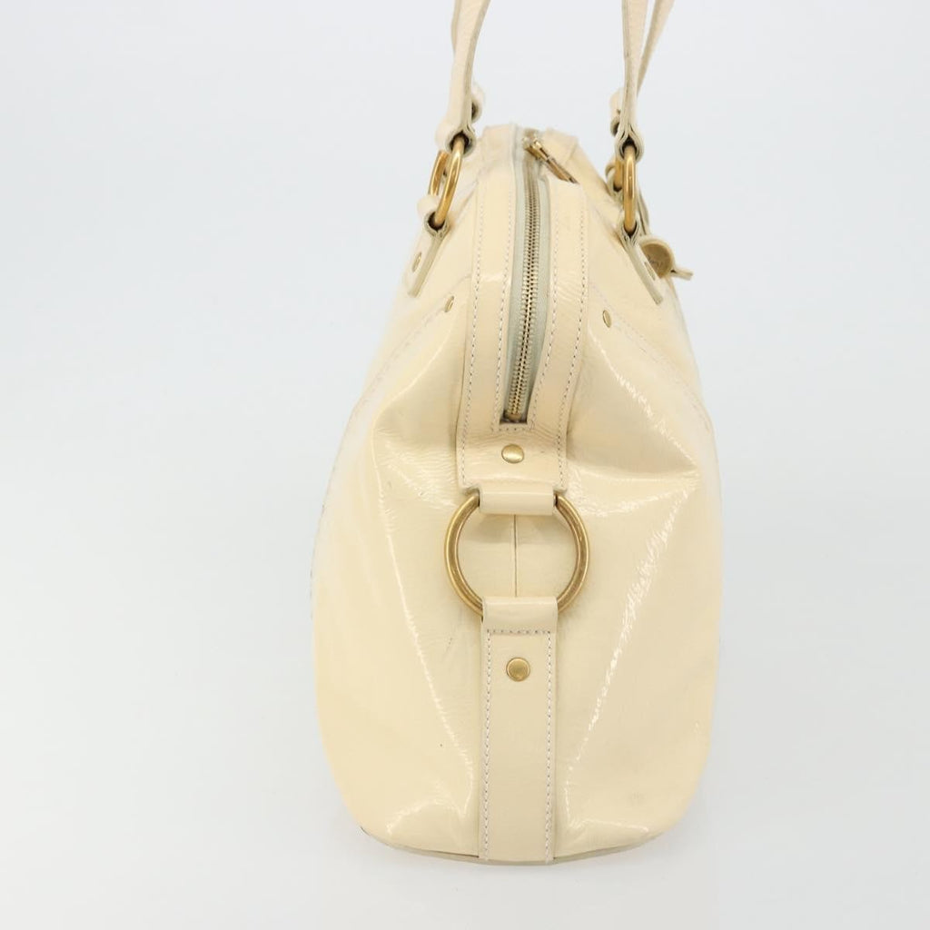 Saint Laurent Muse Shoulder Bag Leather White Patent_Leather Handbag ( )