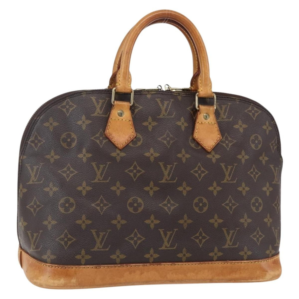 Louis Vuitton Vintage Alma Handbag Monogram Canvas Brown Canvas Handbag (Authentic  )