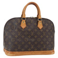 Louis Vuitton Vintage Alma Handbag Monogram Canvas Brown Canvas Handbag (Authentic  )