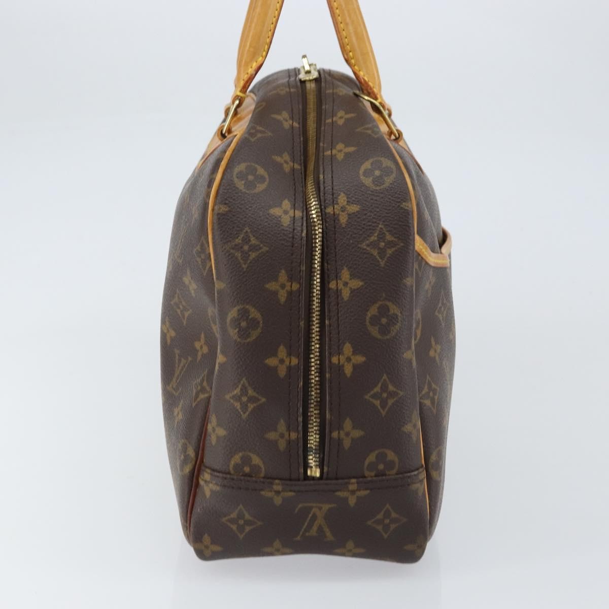 Louis Vuitton Deauville Handbag Monogram Canvas Brown Canvas Handbag (Authentic  )
