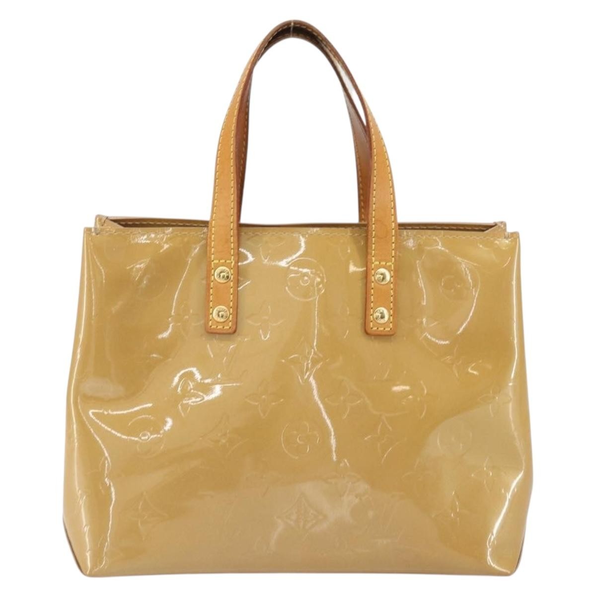 Louis Vuitton Reade Handbag Monogram Vernis Beige Patent_Leather Handbag (Authentic  )