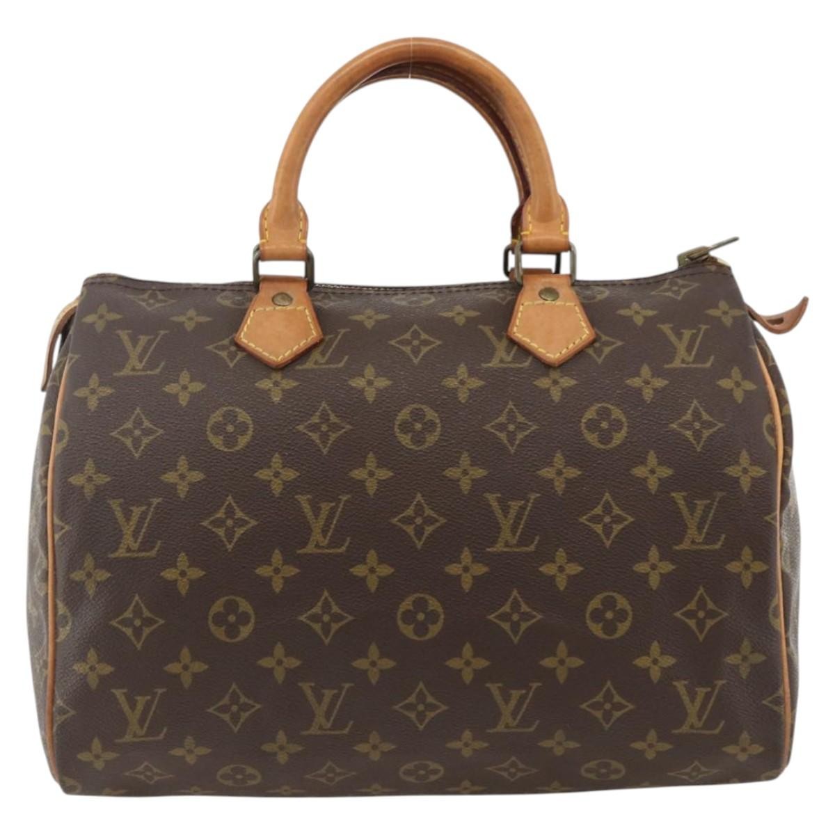 Louis Vuitton Speedy Handbag Monogram Canvas Brown Canvas Handbag ( )