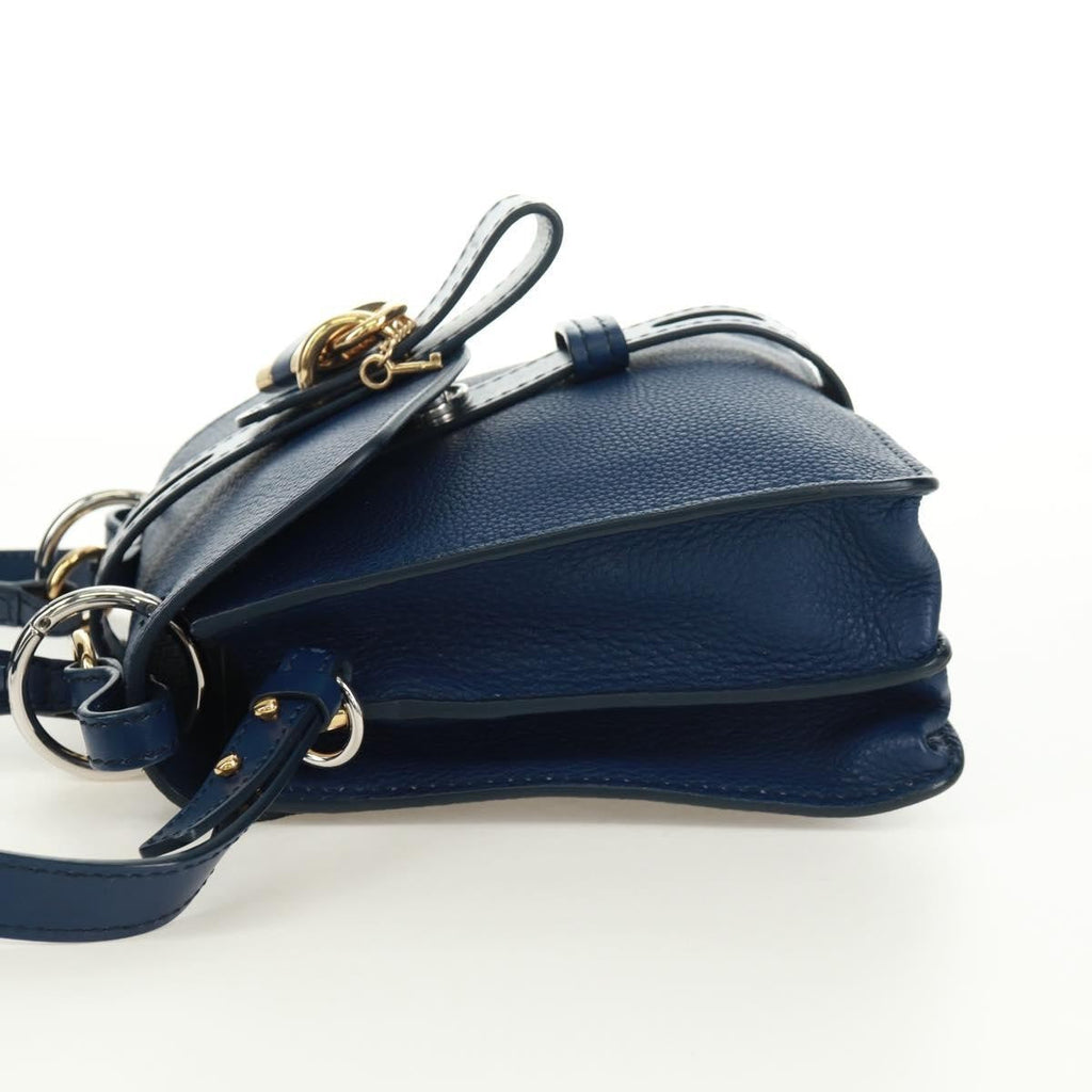 Chloe Aby Day Bag Leather Blue Leather Handbag (Authentic  )
