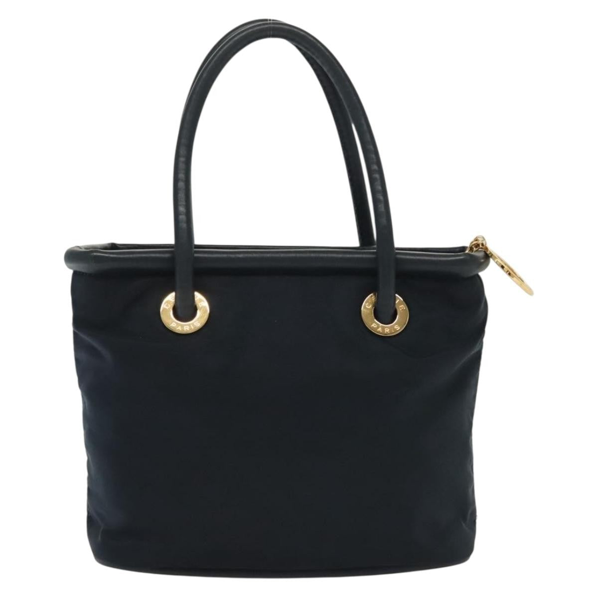 Celine Handbag Nylon Navy Nylon Handbag (Authentic  )