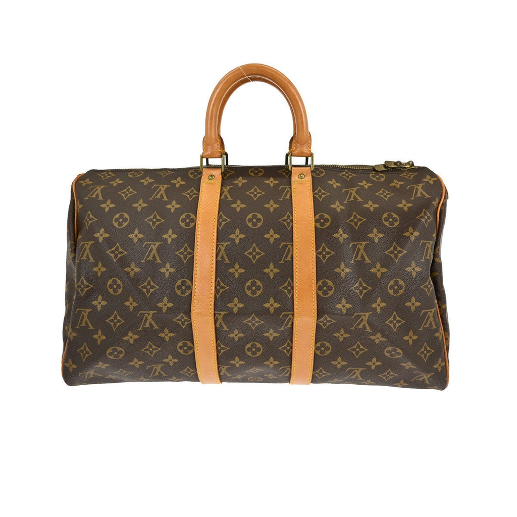 Louis Vuitton Keepall Bag Monogram Canvas Brown Canvas Handbag ( )