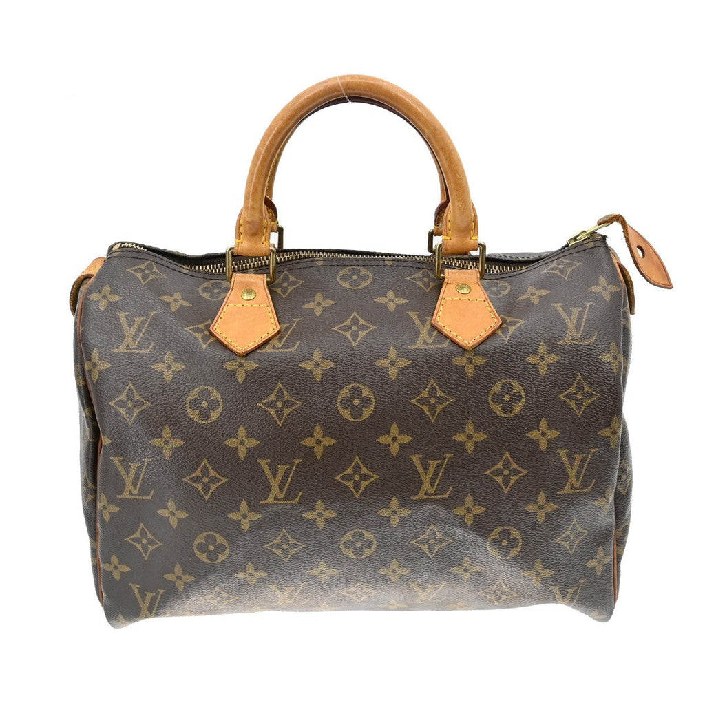 Louis Vuitton Speedy Handbag Monogram Canvas Brown Canvas Handbag ( )