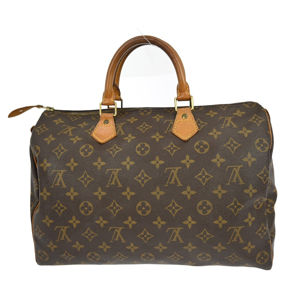 Louis Vuitton Speedy Handbag Monogram Canvas Brown Canvas Handbag ( )