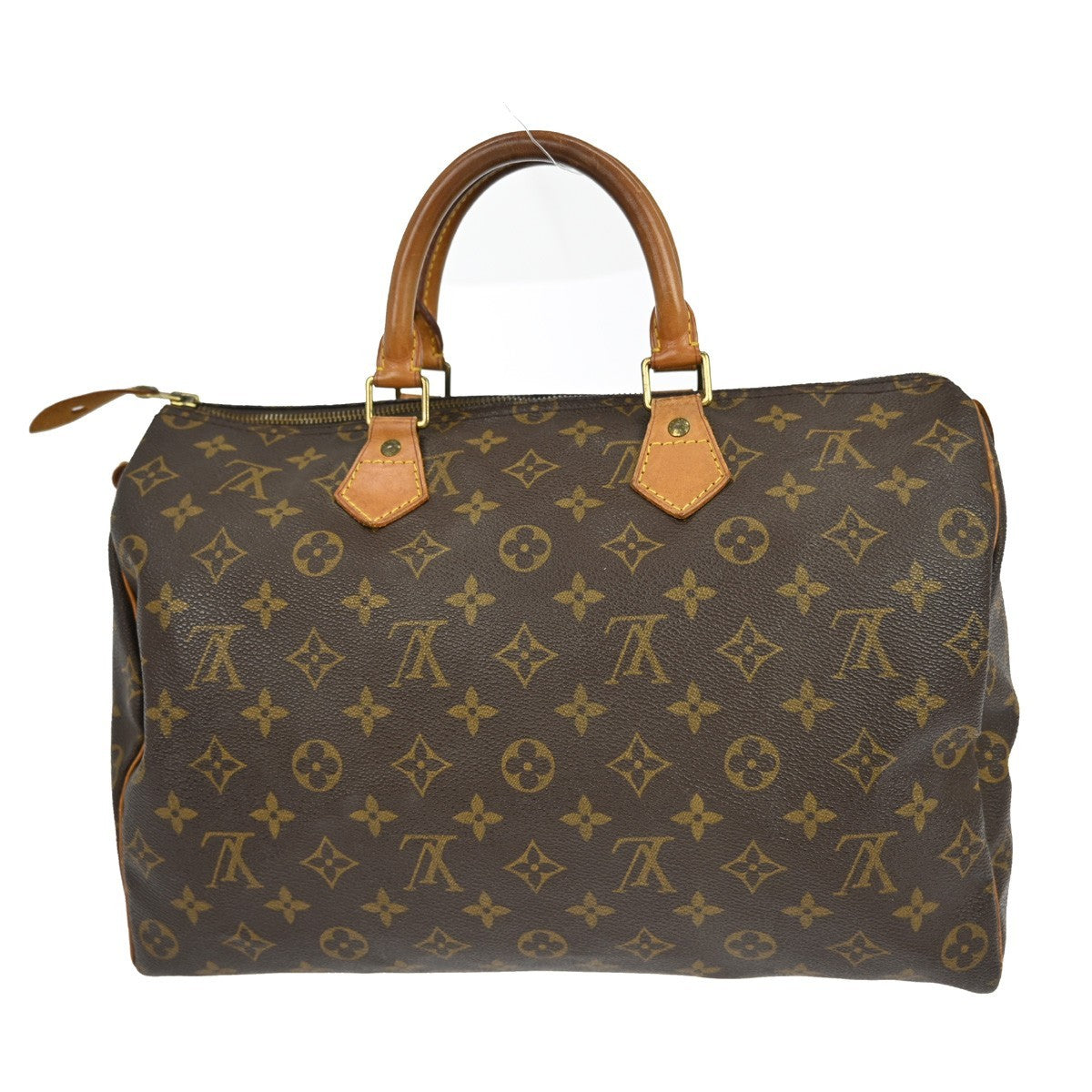 Louis Vuitton Speedy Handbag Monogram Canvas Brown Canvas Handbag ( )