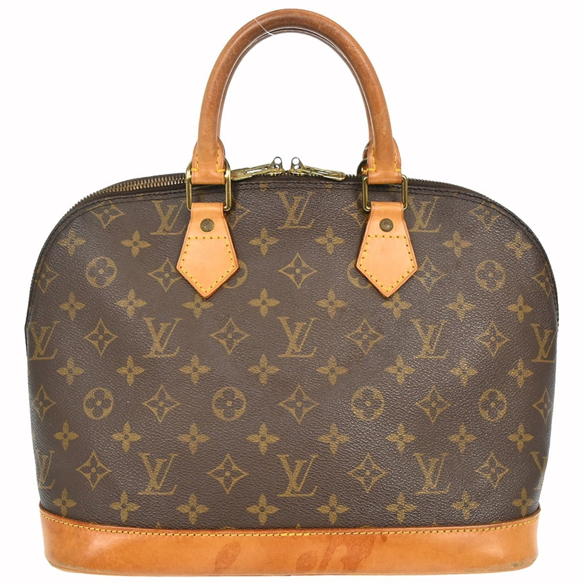 Louis Vuitton Alma Handbag Monogram Canvas Brown Canvas Handbag ( )