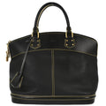 Louis Vuitton Suhali Lockit Handbag Leather Black Leather Handbag (Authentic  )