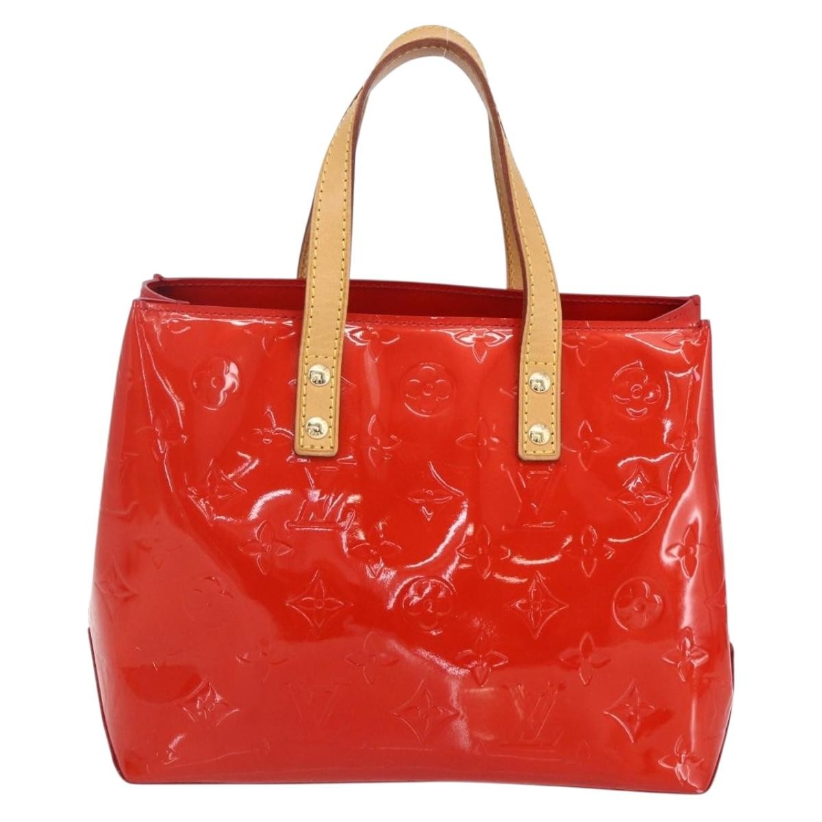 Louis Vuitton Reade Handbag Monogram Vernis Red Patent_Leather Handbag (Authentic  )