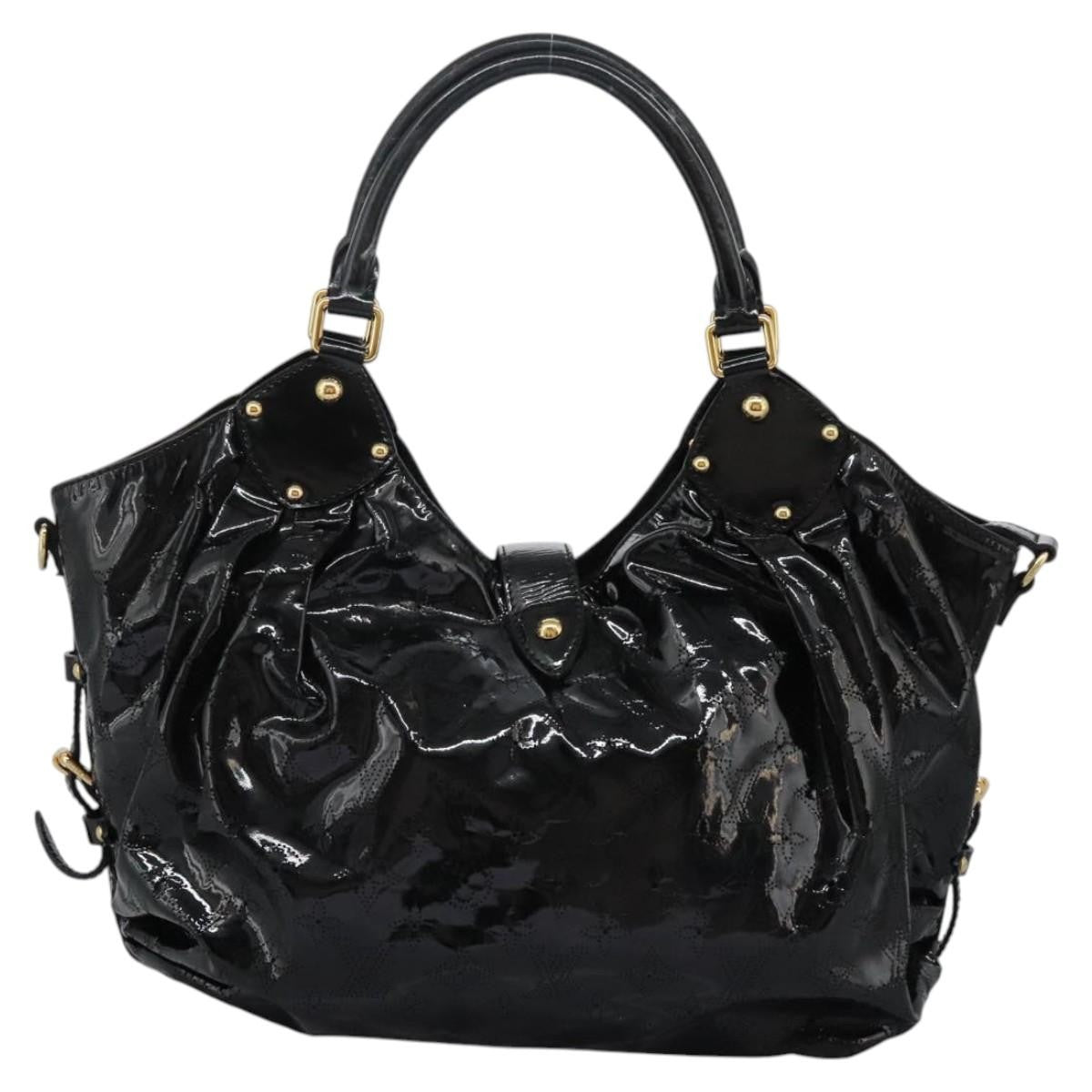 Louis Vuitton L Hobo Surya Leather Black Patent_Leather Handbag ( )