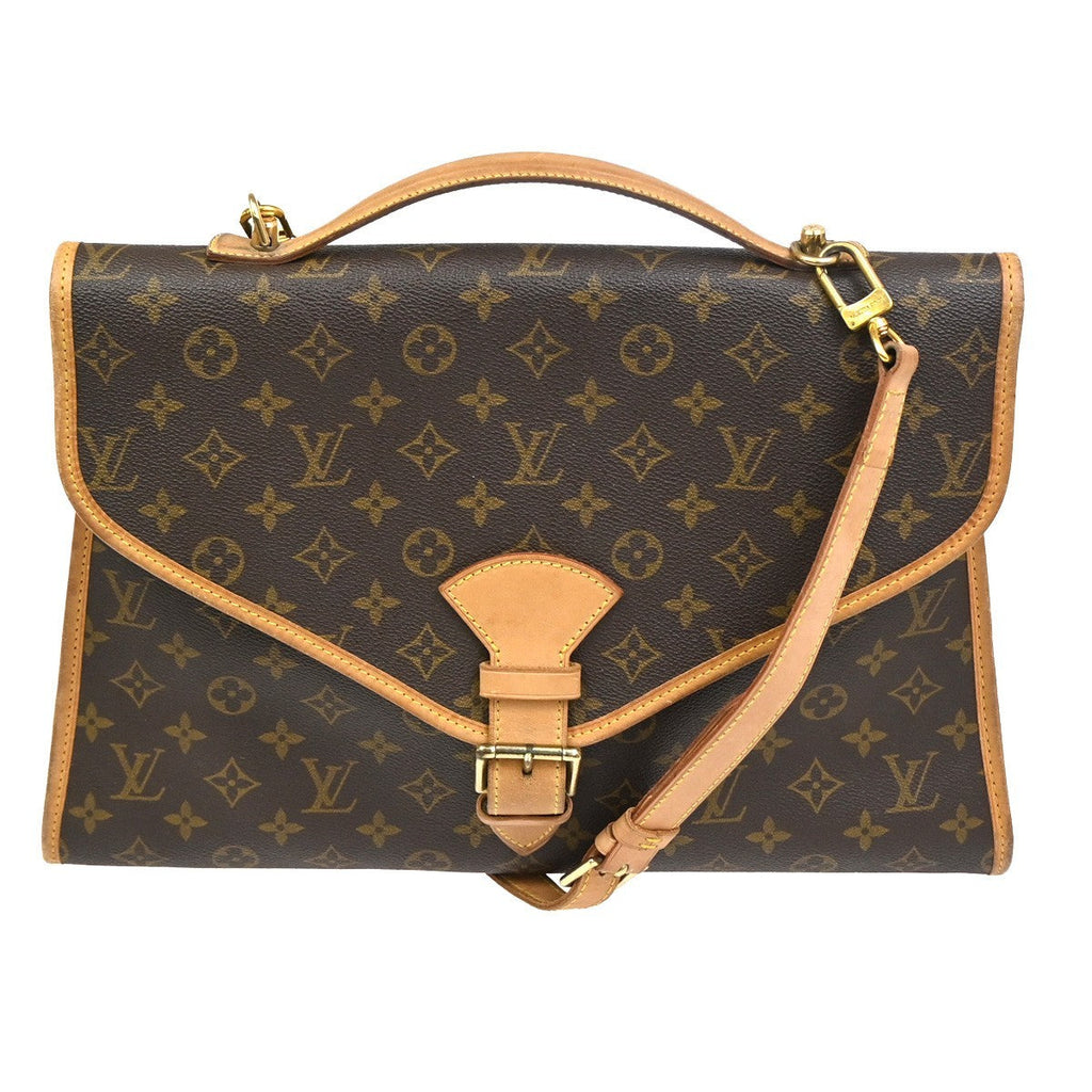 Louis Vuitton Beverly Briefcase Monogram Canvas Brown Canvas Briefcase Bag (Authentic  )