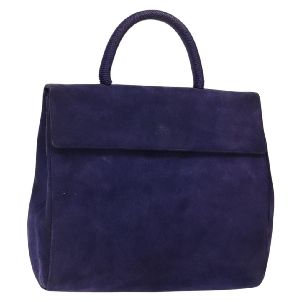 Prada Vintage Handbag Suede Purple Suede Handbag (Authentic  )