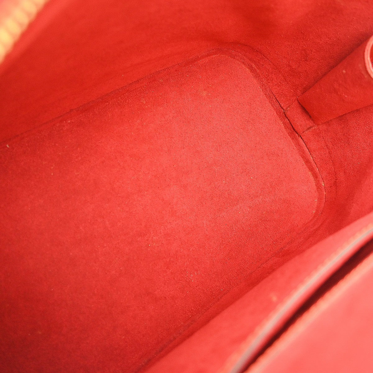 Louis Vuitton Alma Handbag Monogram Canvas Red Leather Handbag ( )