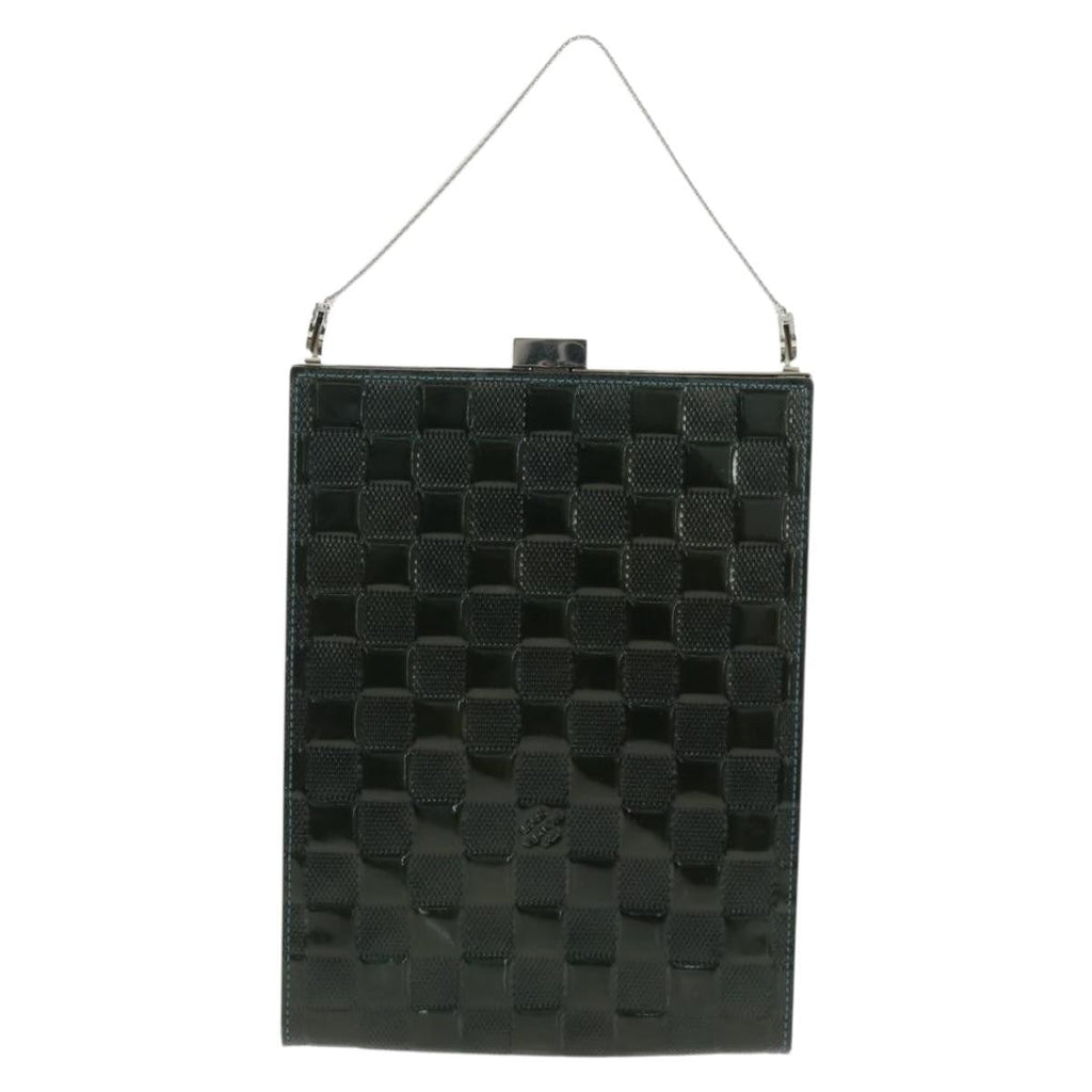 Louis Vuitton Saint Ange Handbag Damier Vernis Green Patent_Leather Handbag (Authentic  )